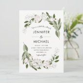 Ivoor en Blush Trouwlentes Kaart (Staand voorkant)