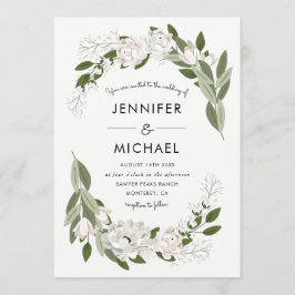 Ivoor en Blush Trouwlentes Kaart