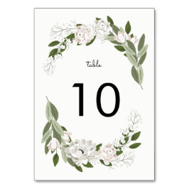 Ivoor en Blush Trouwlentes Tafelnummer