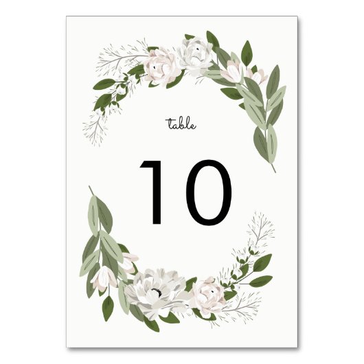 Ivoor en Blush Trouwlentes Tafelnummer (Achterkant)