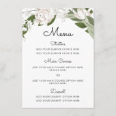Ivoor en Blush Wedding Sprigs Menu Kaart (Voorkant)