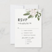 Ivoor en Blush Wedding Sprigs, RSVP Menu Kaart (Voorkant)