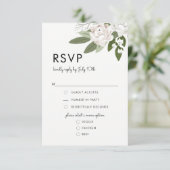 Ivoor en Blush Wedding Sprigs, RSVP Menu Kaart (Staand voorkant)