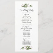 Ivoor en Blush Wedding Springs Programma Programmakaart (Achterkant)