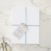 Ivoor en Blush Wildflower Bruiloft Cadeaulabel (Met Touw)