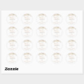 Ivoor en Blush Wildflower Bruiloft Ronde Sticker (Vel)
