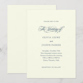 Ivoor en donkerblauw | Minimalistische Italiaanse  Kaart (Voorkant / Achterkant)