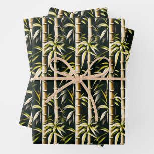 Ivoor en Goud Bamboe Inpakpapier Vel