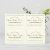 Ivoor en goud bruiloft informatie Kaarten (Staand voorkant)