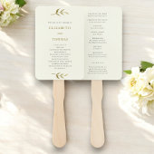 Ivoor en goud Custom Wedding Program sjabloon Handwaaier