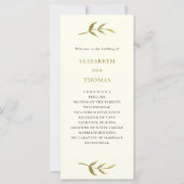 Ivoor en goud custom wedding programma (Voorkant)