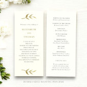 Ivoor en goud custom wedding programma