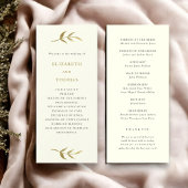 Ivoor en goud custom wedding programma