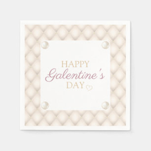 Ivoor en Goud Galentin's Day Cocktail servet