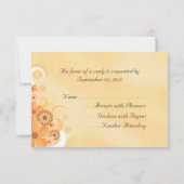 Ivoor en Goud Hibiscus Bloemen RSVP Respons Kaart (Achterkant)