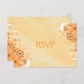 Ivoor en Goud Hibiscus Bloemen RSVP Respons Kaart (Voorkant / Achterkant)