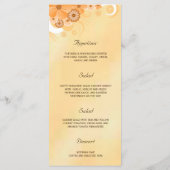 Ivoor en Goud Hibiscus Bloemendiner Menu Kaarten (Achterkant)