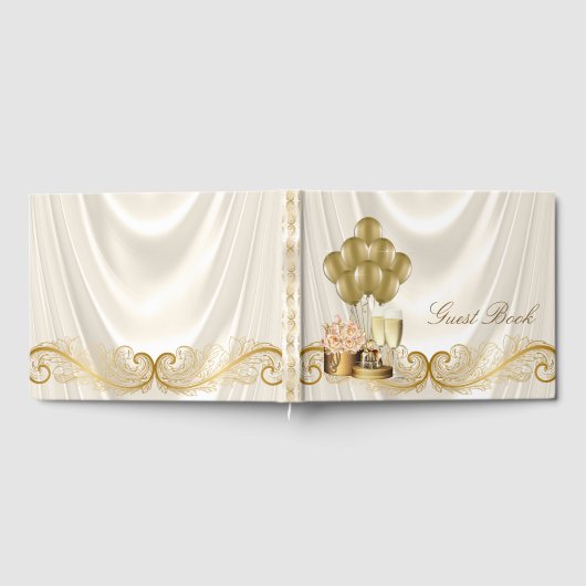 Ivoor en Goud Vrouwen Verjaardagsfeest Gastboeken Gastenboek (Volledig)