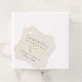 Ivoor en gouden bruiloft bedankt bedankjes labels (In situ)
