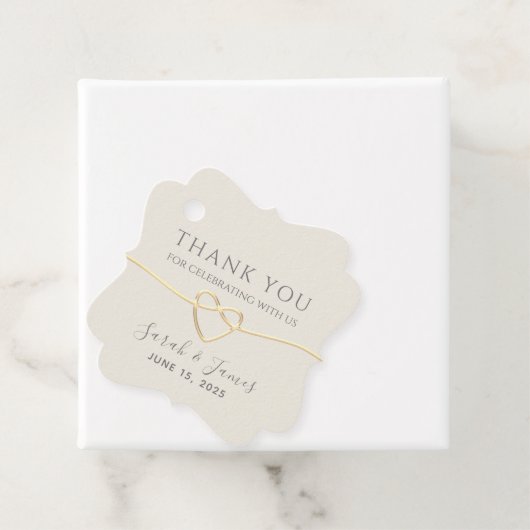 Ivoor en gouden bruiloft bedankt bedankjes labels (In situ)