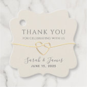 Ivoor en gouden bruiloft bedankt bedankjes labels (Voorkant)