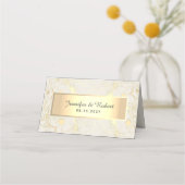 Ivoor- en gouden bruiloft plaatskaartje (Achterkant)