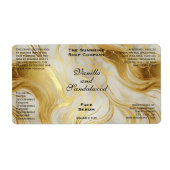 Ivoor en Gouden Folie Cosmetica Dropper Fles Label (Voorkant)