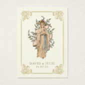 Ivoor- en goudkatholieke rouwen visitekaartje (Voorkant)