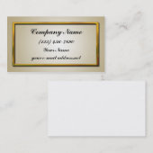 Ivoor- en goudLijst Visitekaartje (Voorkant / Achterkant)