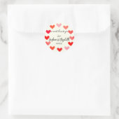 Ivoor en harten Verloving of bruiloft gunst Ronde Sticker (Tas)