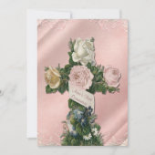  Ivoor en Koraal Roze Eerste Communie Kaart (Voorkant)