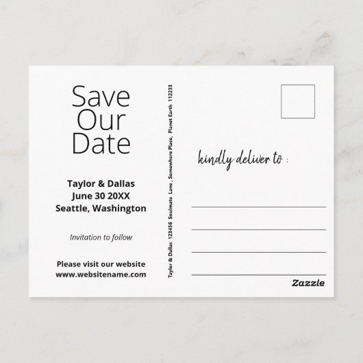 Ivoor- en Paarse hydrangeas | Paars Opslaan van da Briefkaart (Achterkant)