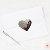 Ivoor en rode bloemenveloppen afdichtingen hart sticker (Envelop)
