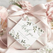 Ivoor en Sage Chic Floral Wedding Dank u Bedankjes Labels