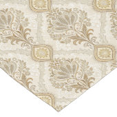 Ivoor en Taupe Victoriaans Damask Tafelaccent Lange Tafelloper (Hoek)