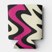 Ivoor- en warme roze avy strepen blikjeskoeler (Achterkant)