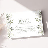 Ivoor en Wijze Elegante Bloemen Huwelijk RSVP