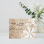  ivoor en witte sneeuwvlokken sparen de Datum Aankondigingskaart (Staand voorkant)