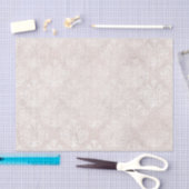 Ivoor en witte vintage damast tissuepapier (Craft)