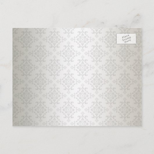 Ivoor en zwart Damascus bruiloft uitnodigingen (Achterkant)