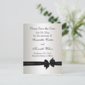 Ivoor en zwart Damascus bruiloft uitnodigingen (Staand voorkant)