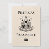 Ivoor Filipijnen Paspoort Bewaar de datum Save The Date (Voorkant)