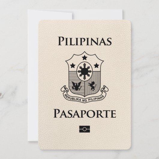 Ivoor Filipijnen Paspoort Bewaar de datum Save The Date (Voorkant)