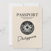 Ivoor Filipijnen Paspoort Uitnodiging voor bruilof (Achterkant)