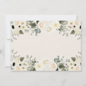 ivoor floral cross - baptisme foto uitnodiging (Achterkant)