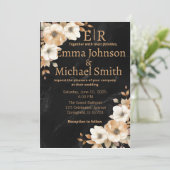 Ivoor Floral Dream Huwelijksuitnodiging Kaart (Staand voorkant)