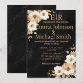 Ivoor Floral Dream Huwelijksuitnodiging Kaart (Voorkant / Achterkant)