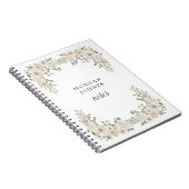 ivoor floral elegant monogram notitieboek (Rechterzijde)
