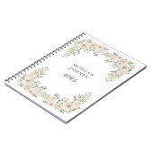 ivoor floral elegant monogram notitieboek (Linkerzijde)