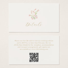 Ivoor Floral Gift Registry Trouwruimte Kaart